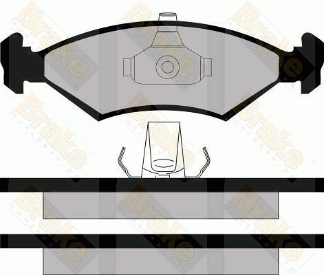 BRAKE ENGINEERING Комплект тормозных колодок, дисковый тормоз PA1126